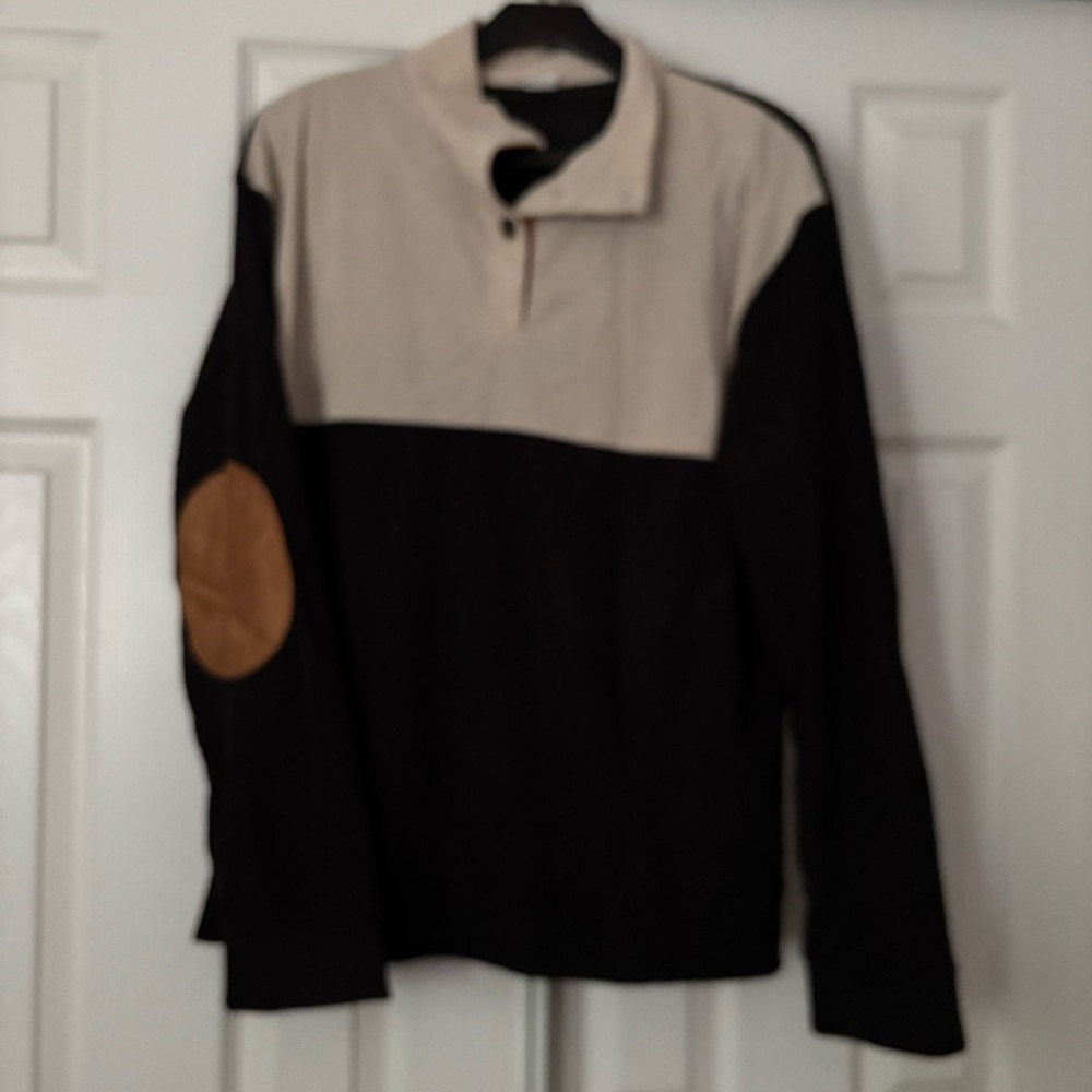 Black and Cream Long Sleeve Shirt
